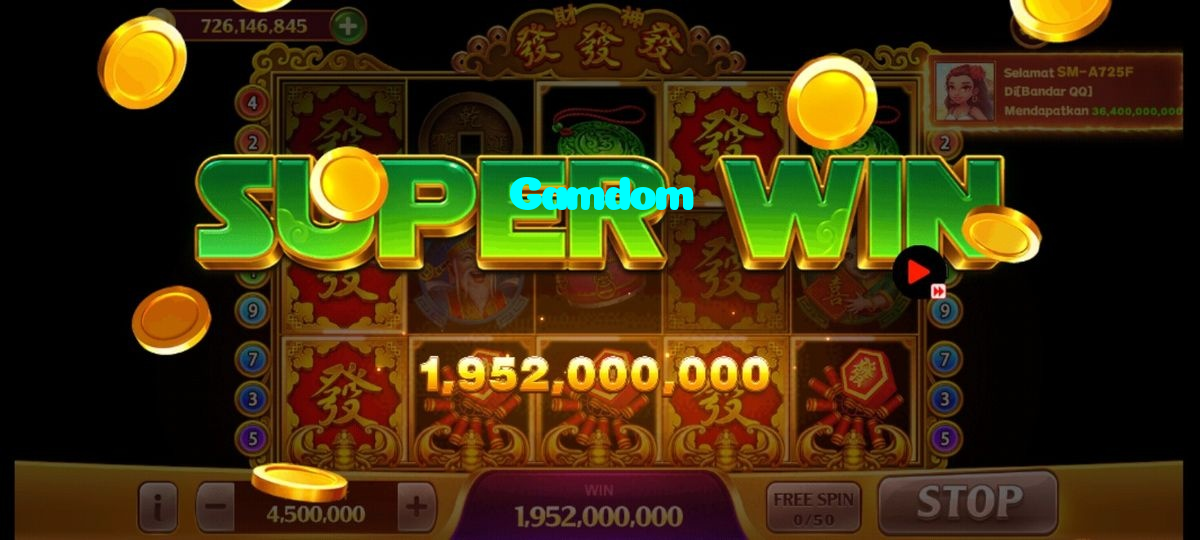 Gamdom casino presented on mobile device in Pakistan with slots and live games